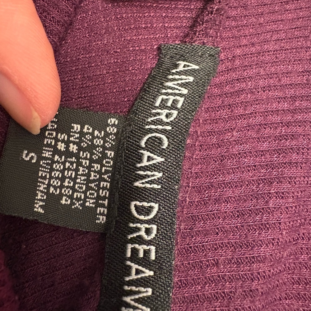 Women's Long Sleeve Purple Turtleneck top - Picture 3 of 3